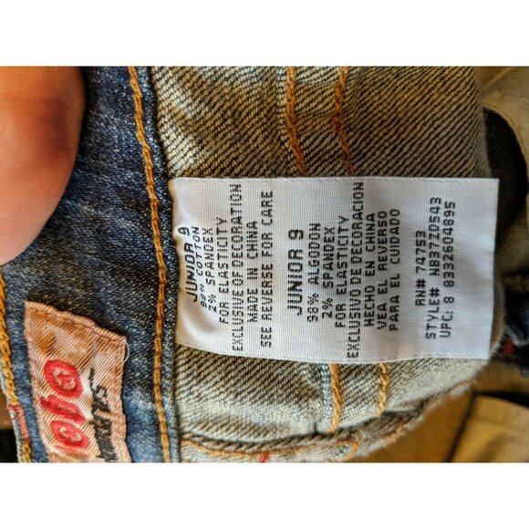 NOBO No Boundaries Stretch Jean Denim Skirt Size 9 Juniors Embroidered - Picture 7 of 8